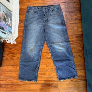 Banana Republic - Mid Rise Loose Stovepipe Jeans - Blue Wash - Size 33